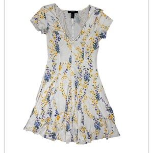 Forever 21 Floral Dress in Yellow and Blue